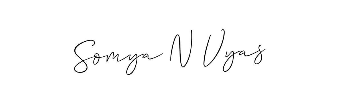 Use a signature maker to create a handwritten signature online. With this signature software, you can design (Allison_Script) your own signature for name Somya N Vyas. Somya N Vyas signature style 2 images and pictures png