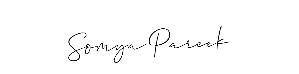 This is the best signature style for the Somya Pareek name. Also you like these signature font (Allison_Script). Mix name signature. Somya Pareek signature style 2 images and pictures png