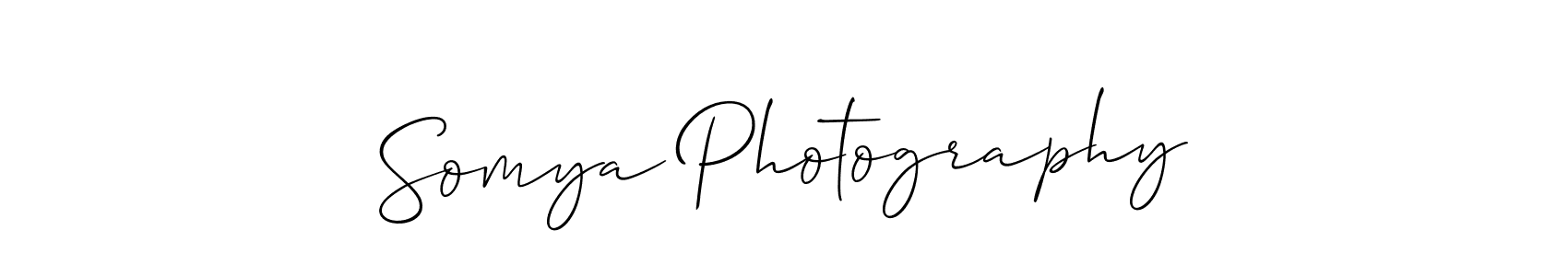 Create a beautiful signature design for name Somya Photography. With this signature (Allison_Script) fonts, you can make a handwritten signature for free. Somya Photography signature style 2 images and pictures png