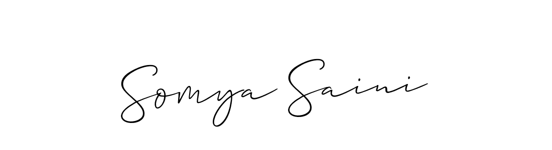 Make a beautiful signature design for name Somya Saini. Use this online signature maker to create a handwritten signature for free. Somya Saini signature style 2 images and pictures png