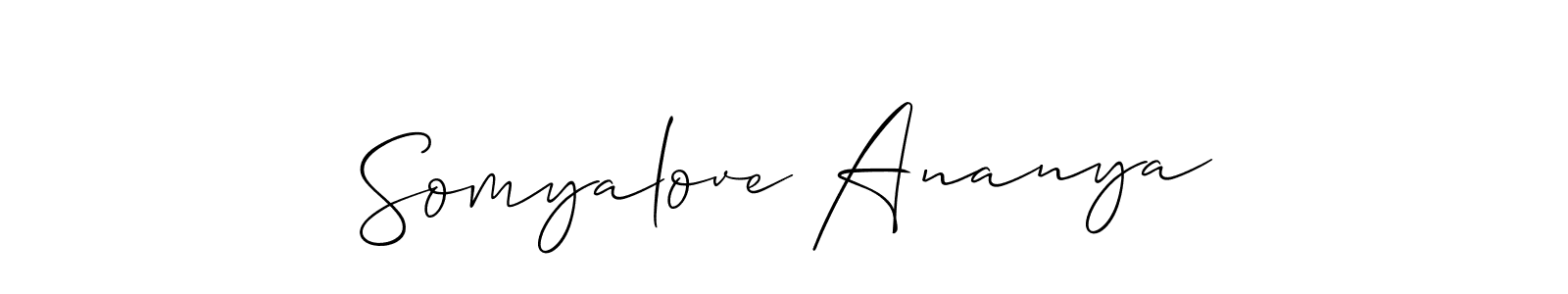 It looks lik you need a new signature style for name Somyalove Ananya. Design unique handwritten (Allison_Script) signature with our free signature maker in just a few clicks. Somyalove Ananya signature style 2 images and pictures png