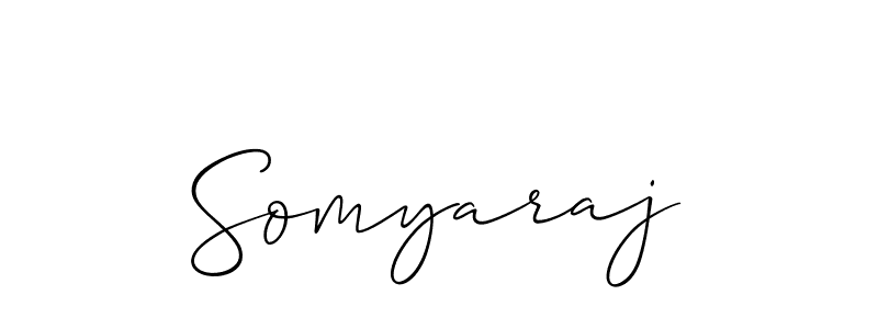 Design your own signature with our free online signature maker. With this signature software, you can create a handwritten (Allison_Script) signature for name Somyaraj. Somyaraj signature style 2 images and pictures png
