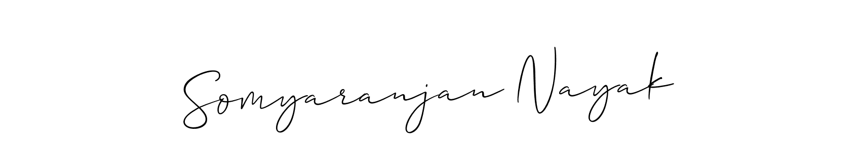 Design your own signature with our free online signature maker. With this signature software, you can create a handwritten (Allison_Script) signature for name Somyaranjan Nayak. Somyaranjan Nayak signature style 2 images and pictures png