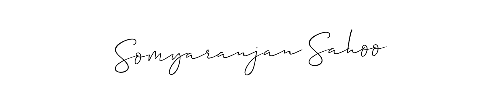 Allison_Script is a professional signature style that is perfect for those who want to add a touch of class to their signature. It is also a great choice for those who want to make their signature more unique. Get Somyaranjan Sahoo name to fancy signature for free. Somyaranjan Sahoo signature style 2 images and pictures png