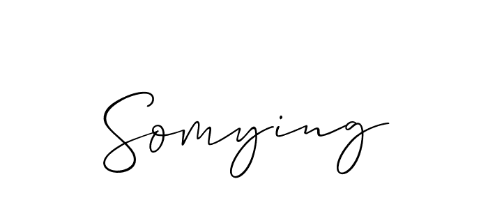 Also we have Somying name is the best signature style. Create professional handwritten signature collection using Allison_Script autograph style. Somying signature style 2 images and pictures png