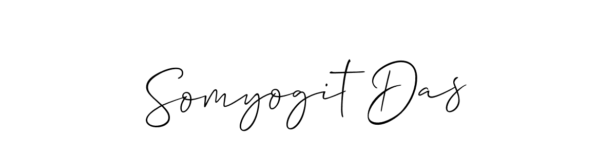 Make a beautiful signature design for name Somyogit Das. With this signature (Allison_Script) style, you can create a handwritten signature for free. Somyogit Das signature style 2 images and pictures png