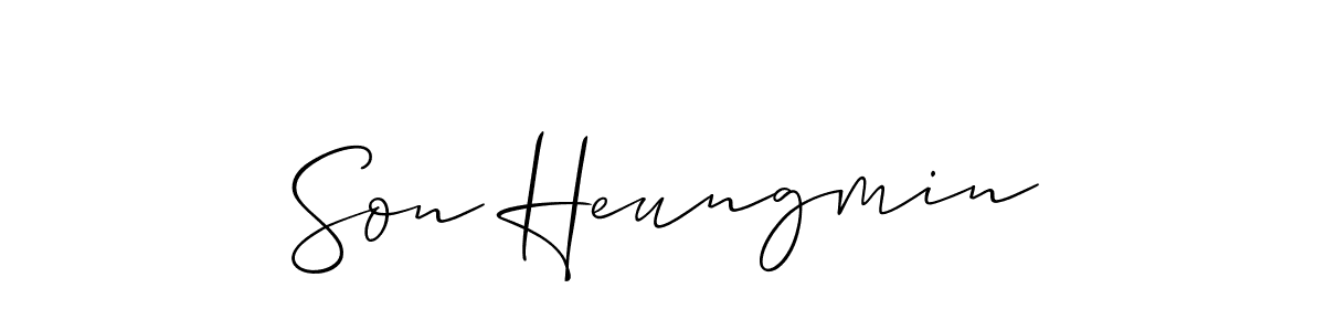 How to Draw Son Heungmin signature style? Allison_Script is a latest design signature styles for name Son Heungmin. Son Heungmin signature style 2 images and pictures png