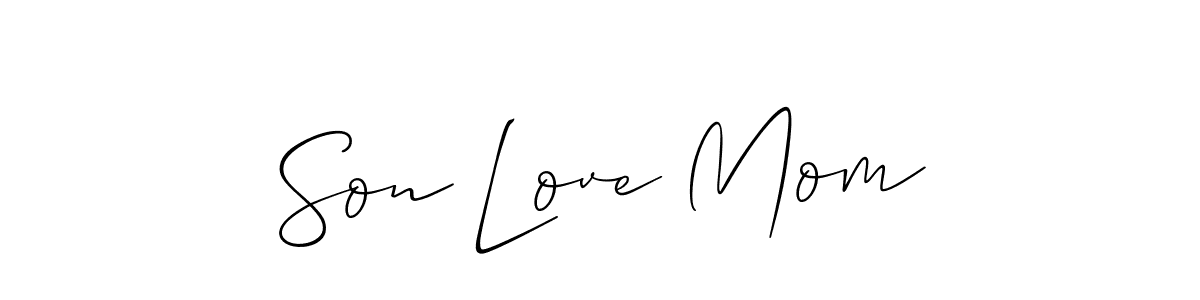 Similarly Allison_Script is the best handwritten signature design. Signature creator online .You can use it as an online autograph creator for name Son Love Mom. Son Love Mom signature style 2 images and pictures png
