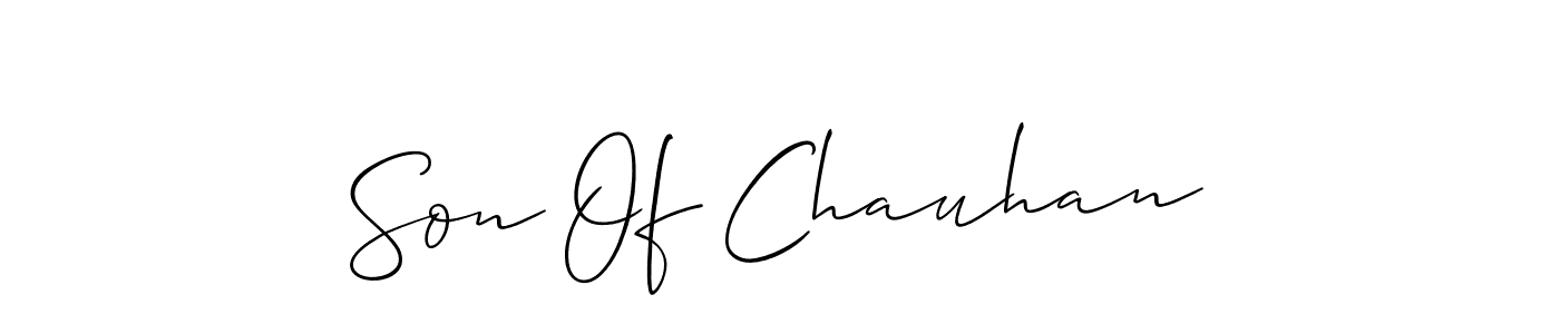 How to make Son Of Chauhan name signature. Use Allison_Script style for creating short signs online. This is the latest handwritten sign. Son Of Chauhan signature style 2 images and pictures png