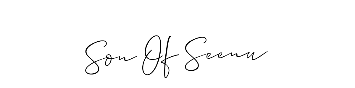 Design your own signature with our free online signature maker. With this signature software, you can create a handwritten (Allison_Script) signature for name Son Of Seenu. Son Of Seenu signature style 2 images and pictures png