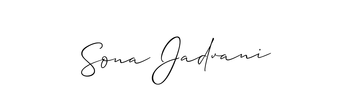 Make a beautiful signature design for name Sona Jadvani. Use this online signature maker to create a handwritten signature for free. Sona Jadvani signature style 2 images and pictures png