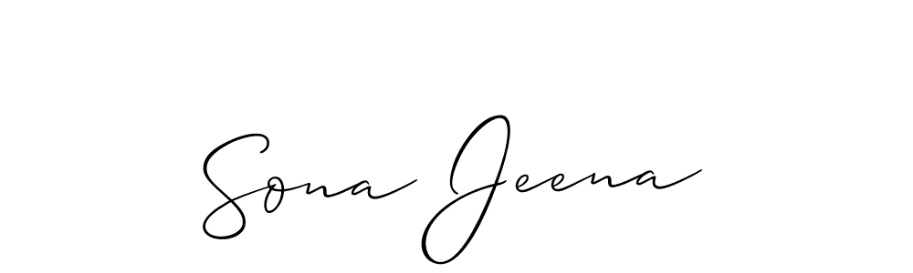 How to Draw Sona Jeena signature style? Allison_Script is a latest design signature styles for name Sona Jeena. Sona Jeena signature style 2 images and pictures png