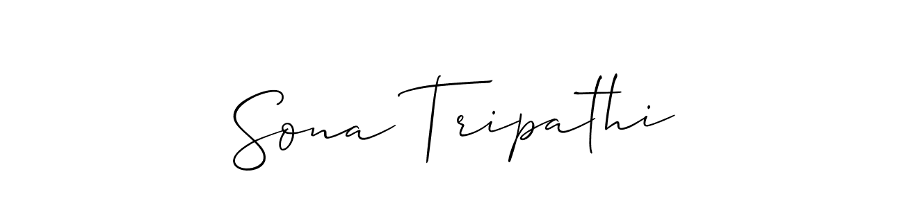 How to Draw Sona Tripathi signature style? Allison_Script is a latest design signature styles for name Sona Tripathi. Sona Tripathi signature style 2 images and pictures png