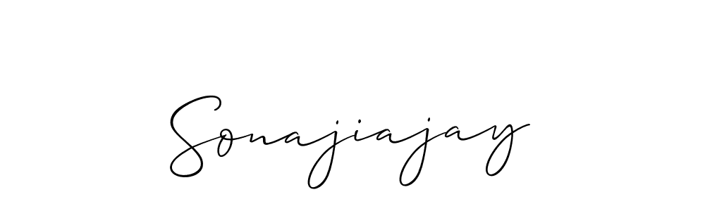 Also You can easily find your signature by using the search form. We will create Sonajiajay name handwritten signature images for you free of cost using Allison_Script sign style. Sonajiajay signature style 2 images and pictures png