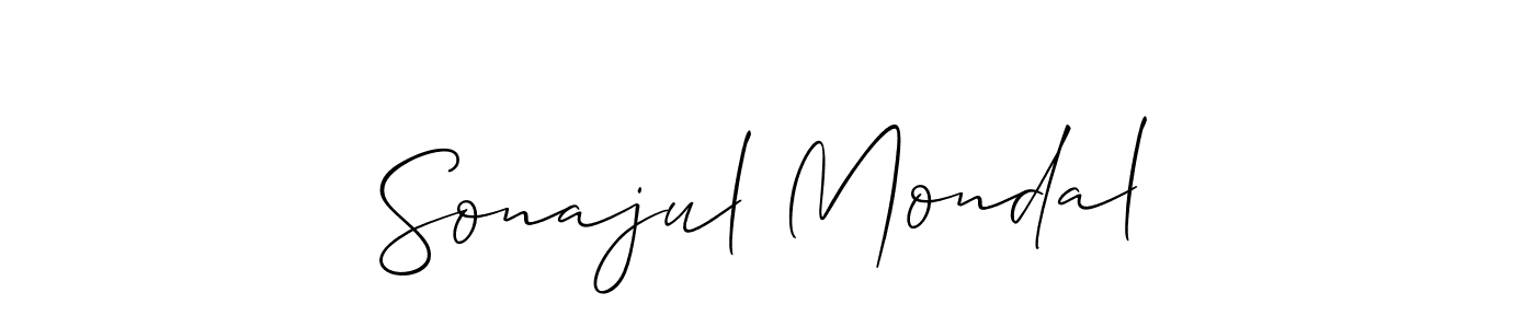 Also You can easily find your signature by using the search form. We will create Sonajul Mondal name handwritten signature images for you free of cost using Allison_Script sign style. Sonajul Mondal signature style 2 images and pictures png