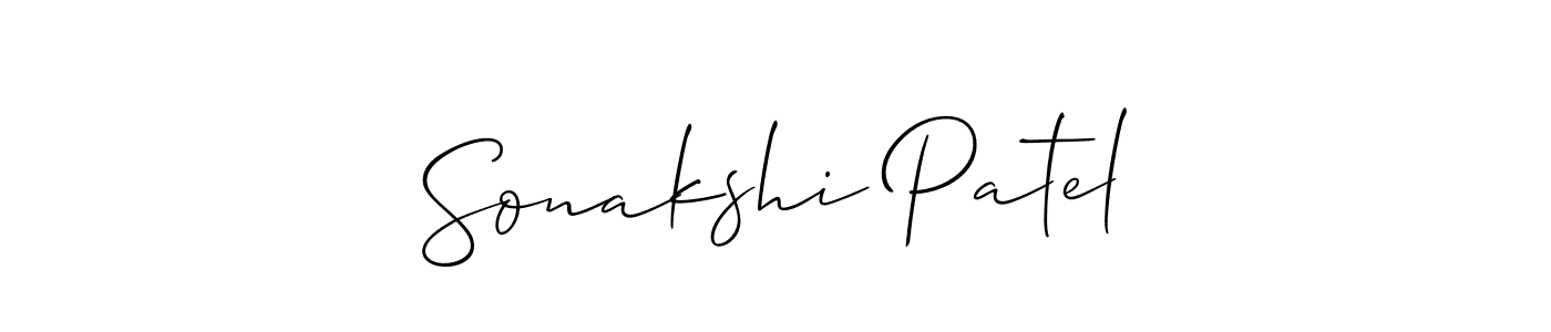 Sonakshi Patel stylish signature style. Best Handwritten Sign (Allison_Script) for my name. Handwritten Signature Collection Ideas for my name Sonakshi Patel. Sonakshi Patel signature style 2 images and pictures png