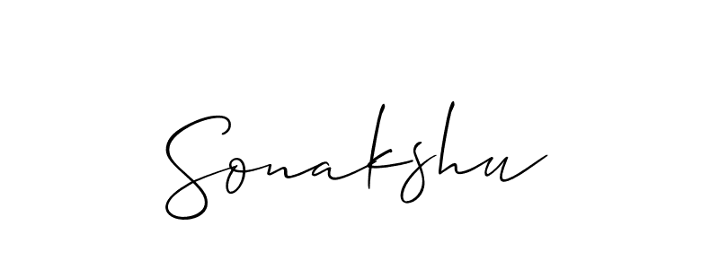 Design your own signature with our free online signature maker. With this signature software, you can create a handwritten (Allison_Script) signature for name Sonakshu. Sonakshu signature style 2 images and pictures png