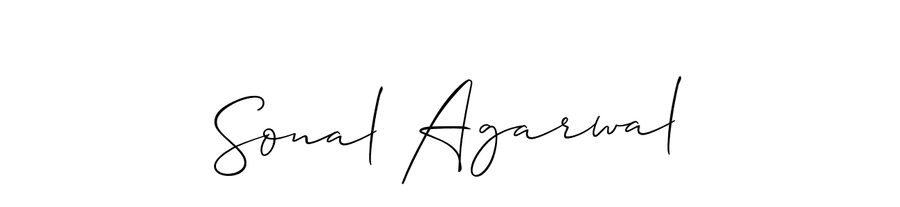 It looks lik you need a new signature style for name Sonal Agarwal. Design unique handwritten (Allison_Script) signature with our free signature maker in just a few clicks. Sonal Agarwal signature style 2 images and pictures png