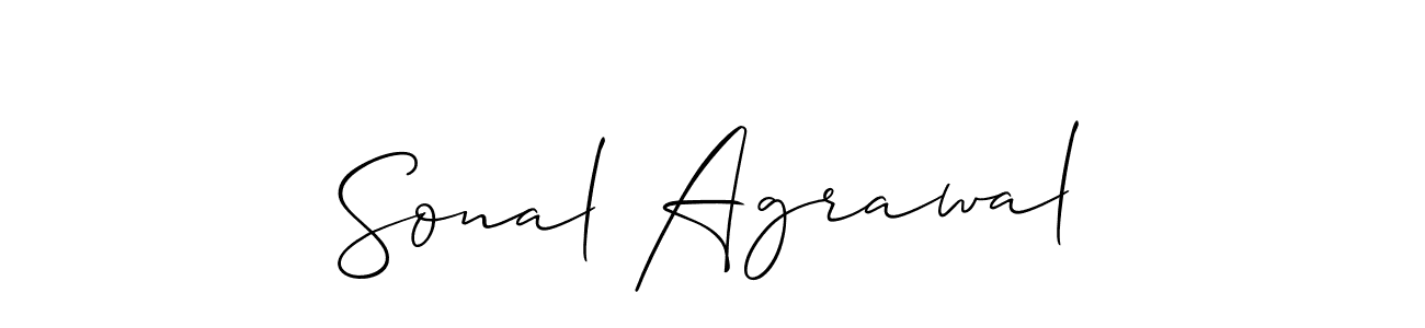 Use a signature maker to create a handwritten signature online. With this signature software, you can design (Allison_Script) your own signature for name Sonal Agrawal. Sonal Agrawal signature style 2 images and pictures png