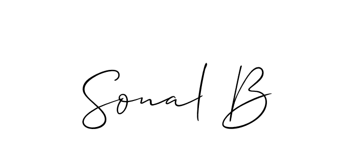 Make a short Sonal B signature style. Manage your documents anywhere anytime using Allison_Script. Create and add eSignatures, submit forms, share and send files easily. Sonal B signature style 2 images and pictures png