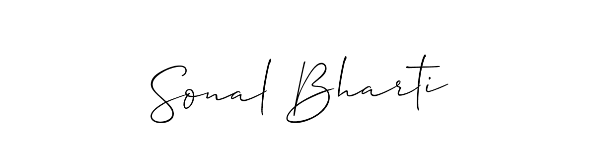 Similarly Allison_Script is the best handwritten signature design. Signature creator online .You can use it as an online autograph creator for name Sonal Bharti. Sonal Bharti signature style 2 images and pictures png