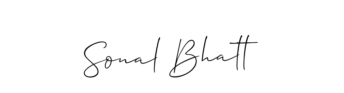 How to Draw Sonal Bhatt signature style? Allison_Script is a latest design signature styles for name Sonal Bhatt. Sonal Bhatt signature style 2 images and pictures png