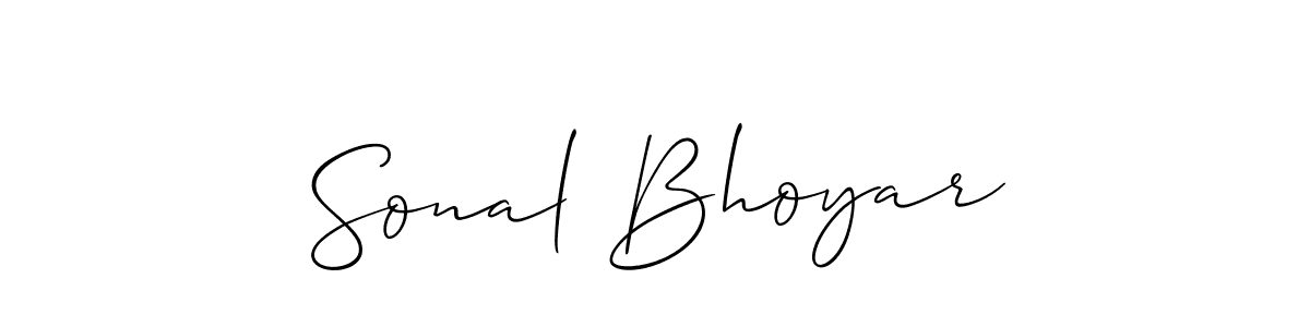 It looks lik you need a new signature style for name Sonal Bhoyar. Design unique handwritten (Allison_Script) signature with our free signature maker in just a few clicks. Sonal Bhoyar signature style 2 images and pictures png
