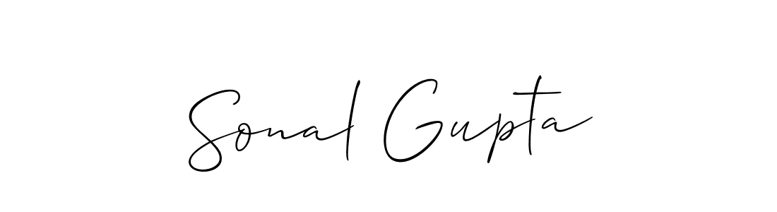 How to make Sonal Gupta name signature. Use Allison_Script style for creating short signs online. This is the latest handwritten sign. Sonal Gupta signature style 2 images and pictures png