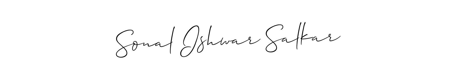 Also we have Sonal Ishwar Salkar name is the best signature style. Create professional handwritten signature collection using Allison_Script autograph style. Sonal Ishwar Salkar signature style 2 images and pictures png