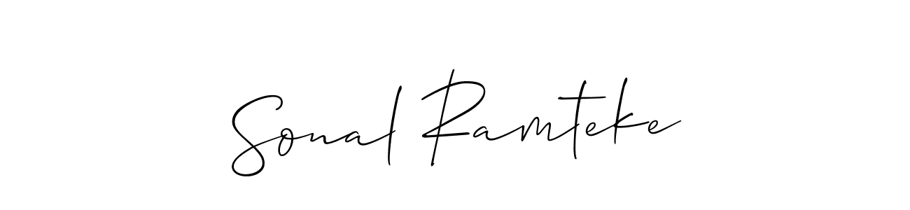 Also we have Sonal Ramteke name is the best signature style. Create professional handwritten signature collection using Allison_Script autograph style. Sonal Ramteke signature style 2 images and pictures png