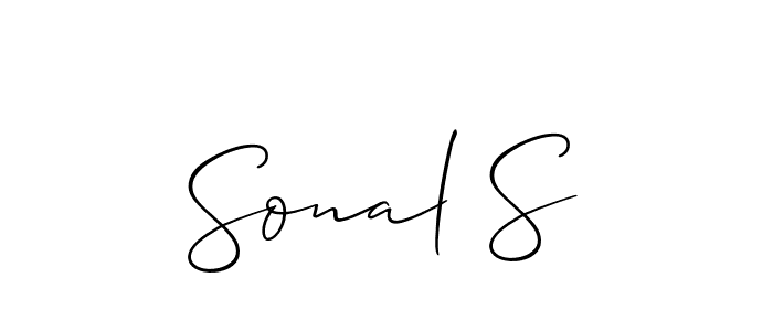 Once you've used our free online signature maker to create your best signature Allison_Script style, it's time to enjoy all of the benefits that Sonal S name signing documents. Sonal S signature style 2 images and pictures png