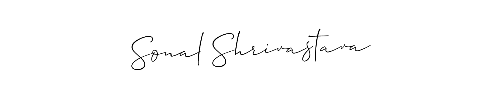 You should practise on your own different ways (Allison_Script) to write your name (Sonal Shrivastava) in signature. don't let someone else do it for you. Sonal Shrivastava signature style 2 images and pictures png