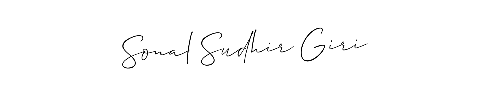 Design your own signature with our free online signature maker. With this signature software, you can create a handwritten (Allison_Script) signature for name Sonal Sudhir Giri. Sonal Sudhir Giri signature style 2 images and pictures png