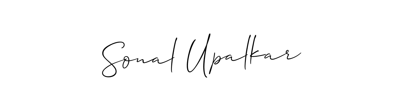 Also You can easily find your signature by using the search form. We will create Sonal Upalkar name handwritten signature images for you free of cost using Allison_Script sign style. Sonal Upalkar signature style 2 images and pictures png