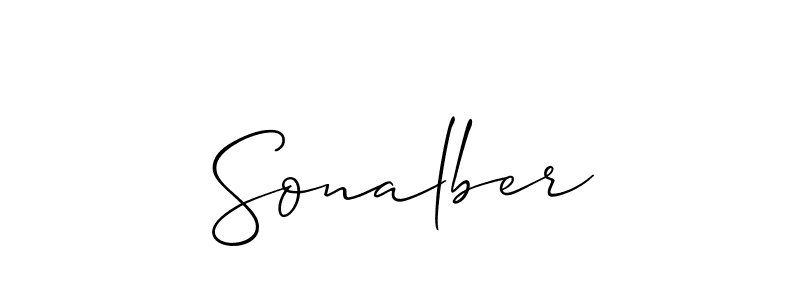 How to make Sonalber signature? Allison_Script is a professional autograph style. Create handwritten signature for Sonalber name. Sonalber signature style 2 images and pictures png