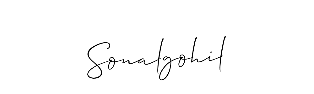 The best way (Allison_Script) to make a short signature is to pick only two or three words in your name. The name Sonalgohil include a total of six letters. For converting this name. Sonalgohil signature style 2 images and pictures png