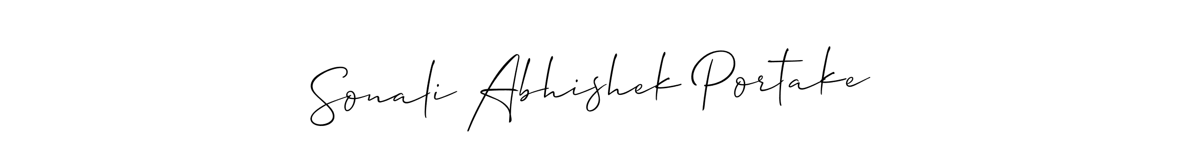Design your own signature with our free online signature maker. With this signature software, you can create a handwritten (Allison_Script) signature for name Sonali Abhishek Portake. Sonali Abhishek Portake signature style 2 images and pictures png
