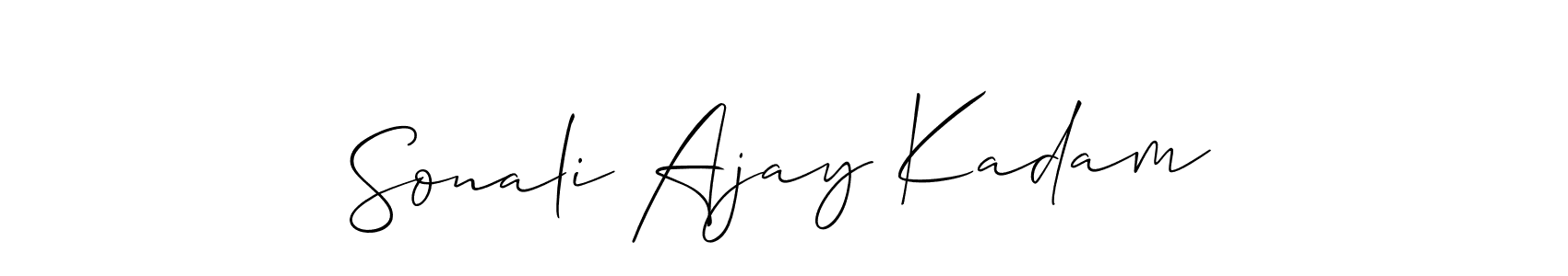 You should practise on your own different ways (Allison_Script) to write your name (Sonali Ajay Kadam) in signature. don't let someone else do it for you. Sonali Ajay Kadam signature style 2 images and pictures png