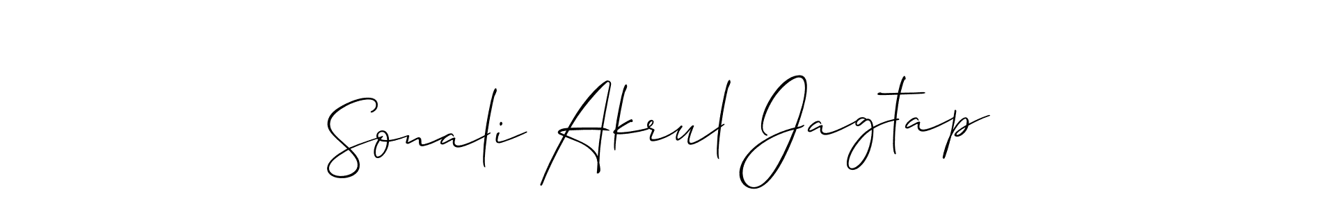 How to make Sonali Akrul Jagtap signature? Allison_Script is a professional autograph style. Create handwritten signature for Sonali Akrul Jagtap name. Sonali Akrul Jagtap signature style 2 images and pictures png