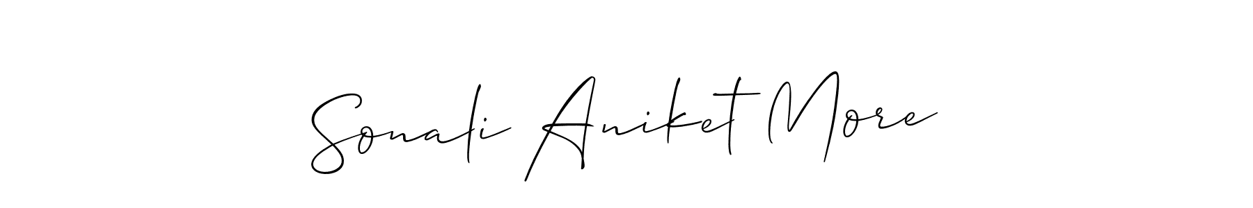 Also we have Sonali Aniket More name is the best signature style. Create professional handwritten signature collection using Allison_Script autograph style. Sonali Aniket More signature style 2 images and pictures png