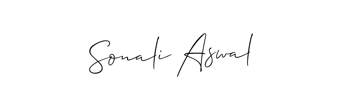 Use a signature maker to create a handwritten signature online. With this signature software, you can design (Allison_Script) your own signature for name Sonali Aswal. Sonali Aswal signature style 2 images and pictures png
