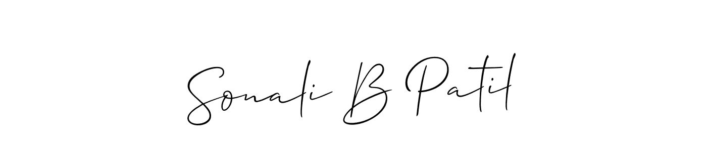Design your own signature with our free online signature maker. With this signature software, you can create a handwritten (Allison_Script) signature for name Sonali B Patil. Sonali B Patil signature style 2 images and pictures png