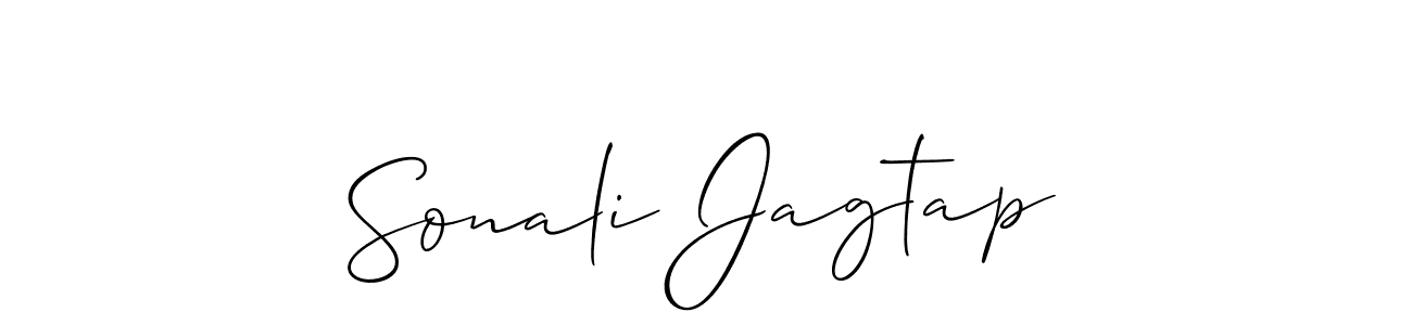 Sonali Jagtap stylish signature style. Best Handwritten Sign (Allison_Script) for my name. Handwritten Signature Collection Ideas for my name Sonali Jagtap. Sonali Jagtap signature style 2 images and pictures png