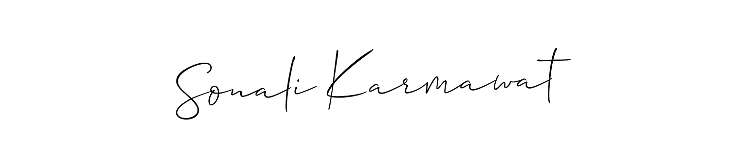 Also You can easily find your signature by using the search form. We will create Sonali Karmawat name handwritten signature images for you free of cost using Allison_Script sign style. Sonali Karmawat signature style 2 images and pictures png