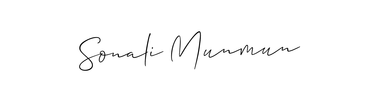 Also we have Sonali Munmun name is the best signature style. Create professional handwritten signature collection using Allison_Script autograph style. Sonali Munmun signature style 2 images and pictures png