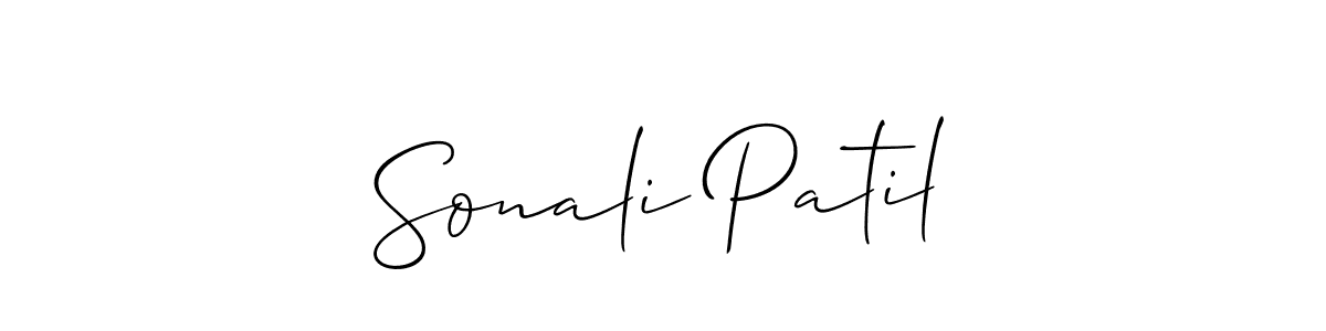 How to make Sonali Patil name signature. Use Allison_Script style for creating short signs online. This is the latest handwritten sign. Sonali Patil signature style 2 images and pictures png