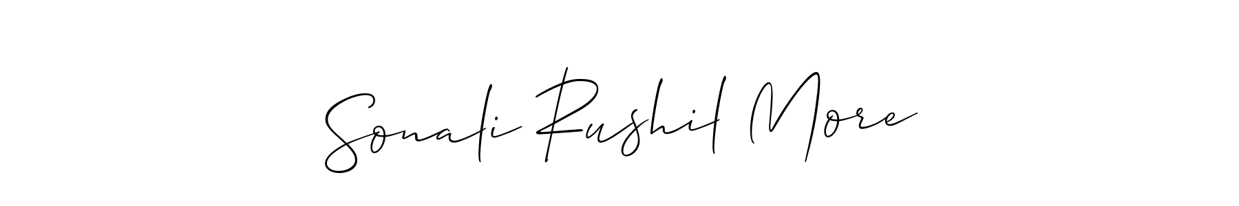 You should practise on your own different ways (Allison_Script) to write your name (Sonali Rushil More) in signature. don't let someone else do it for you. Sonali Rushil More signature style 2 images and pictures png