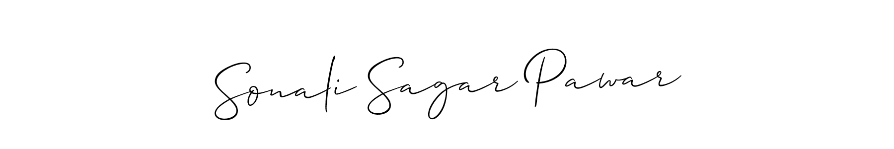 Also we have Sonali Sagar Pawar name is the best signature style. Create professional handwritten signature collection using Allison_Script autograph style. Sonali Sagar Pawar signature style 2 images and pictures png
