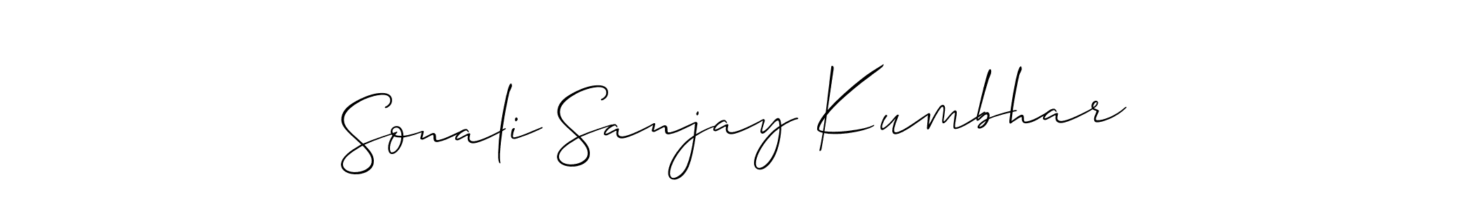 Also You can easily find your signature by using the search form. We will create Sonali Sanjay Kumbhar name handwritten signature images for you free of cost using Allison_Script sign style. Sonali Sanjay Kumbhar signature style 2 images and pictures png