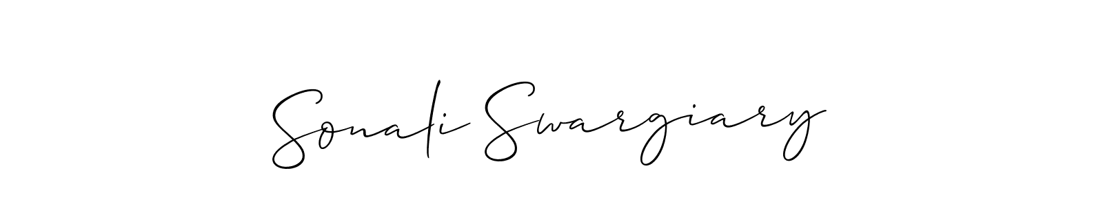 Sonali Swargiary stylish signature style. Best Handwritten Sign (Allison_Script) for my name. Handwritten Signature Collection Ideas for my name Sonali Swargiary. Sonali Swargiary signature style 2 images and pictures png